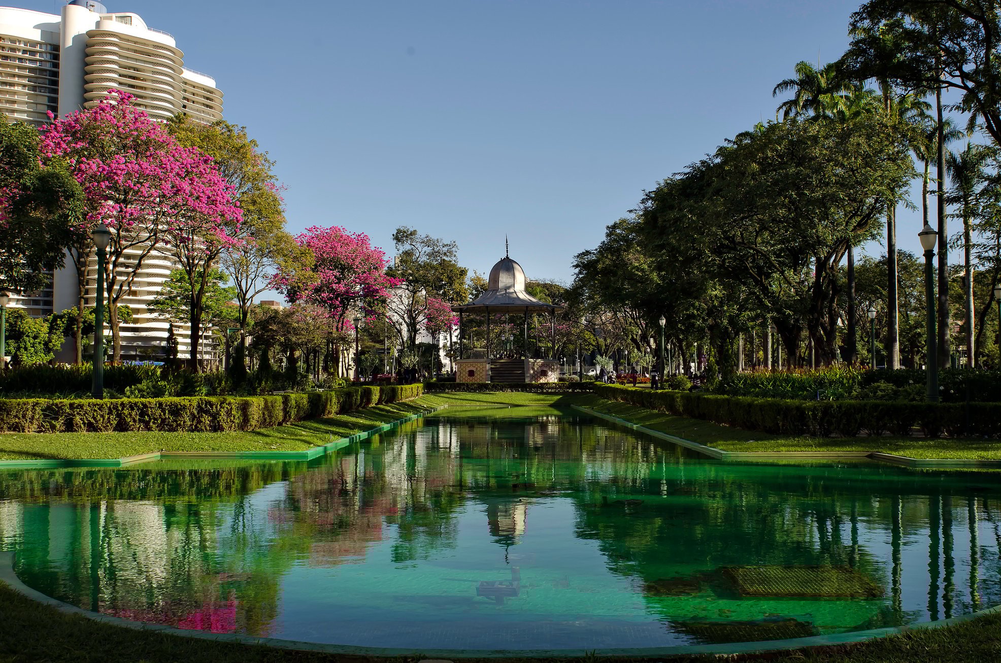 The famous garden in Liberty Square Belo Horizonte